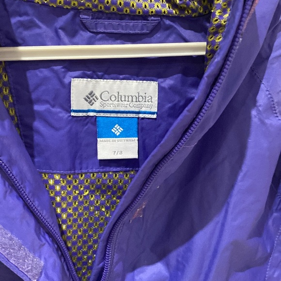 Columbia girl rain jacket size 7-8 - Picture 2 of 3